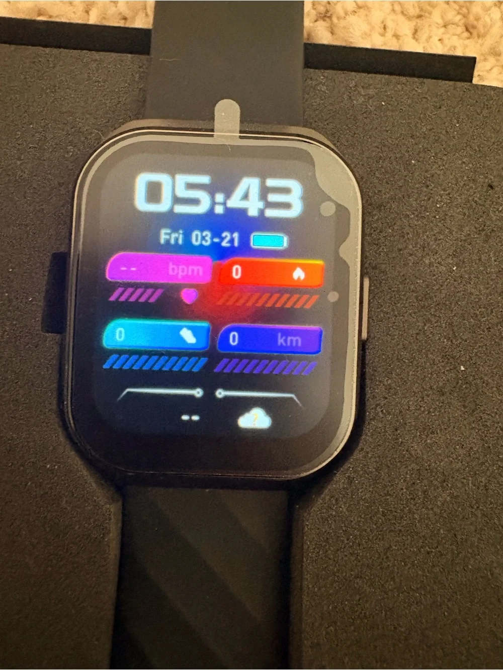 Smart Fitness Watch 1.85” 1000 mAh - Black